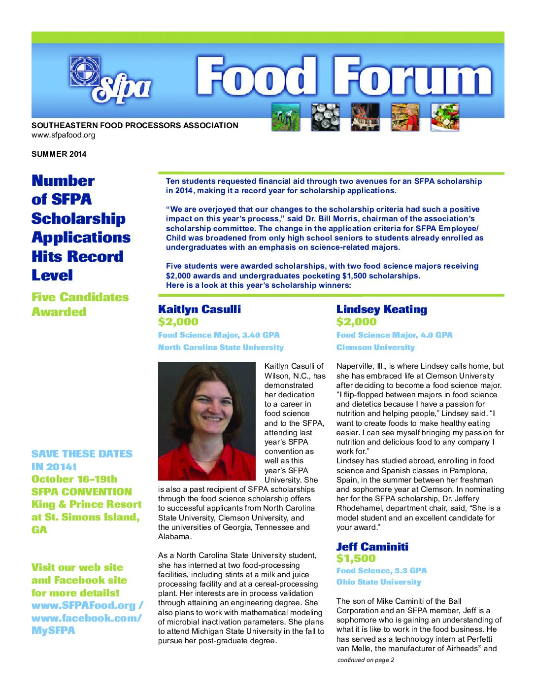 Southeastern Food Processors Association News & Publications