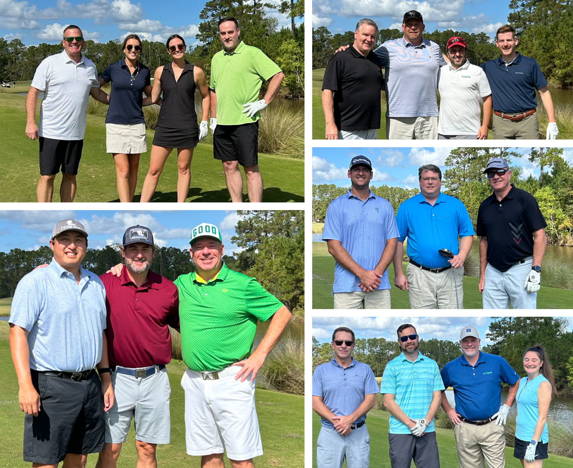 Just some of the smiling faces on the links for the SFPA Golf Tournament.